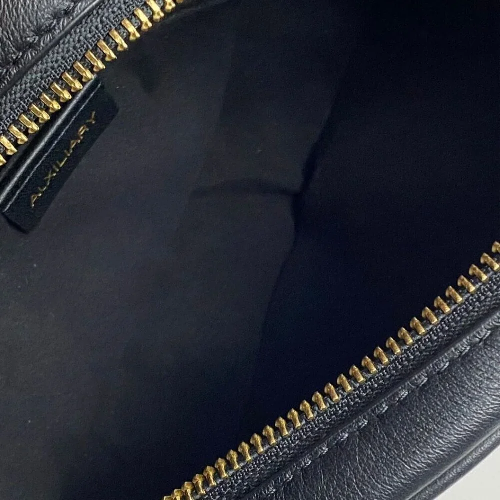 ARITZIA Auxiliary Leather Belt Bag Fanny Hip Pack Black - Picture 5 of 13